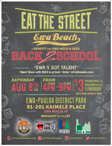 Eat The Street: Ewa Beach @ Ewa-Puuloa District Park - 91-201 Kaimele Place Ewa Beach, HI 96706 | Ewa Beach | Hawaii | United States